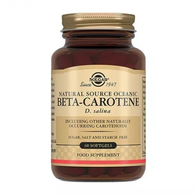 Solgar Бета-Каротин из океанической водоросли D.Salina капсулы 7мг, №60