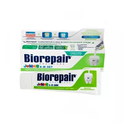 Biorepair Детская зубная паста со вкусом мяты (6-12 лет), 75мл