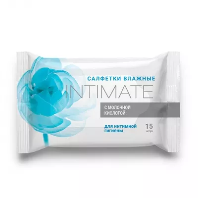 Intimate Soft салфетки влажные для интимной гигиены с молочной кислотой, №15