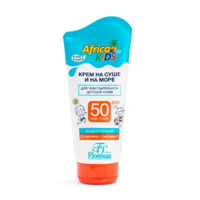 Floresan Africa kids крем для защиты от солнца на суше и на море SPF 50, 150мл