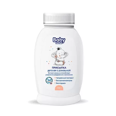 Baby Care присыпка детская с экстрактом ромашки (0+ мес), 100гр