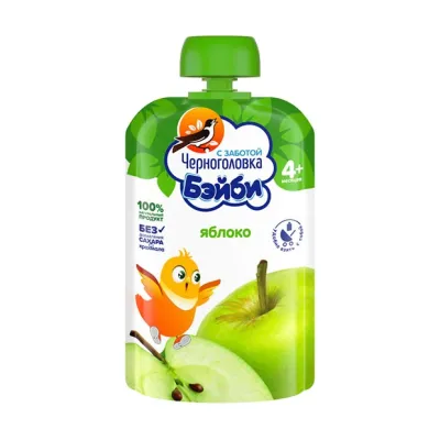 Черноголовка Бэйби пюре яблоко (4+мес), 85г