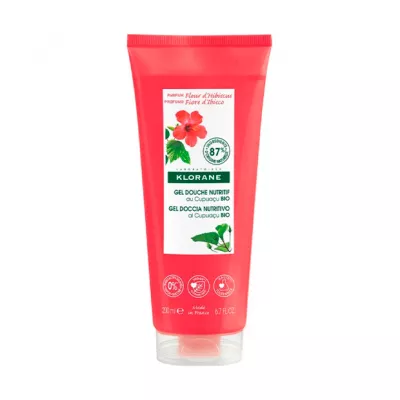 Klorane гель для душа питательный Цветок гибискуса с органическим маслом Купуасу, 200мл