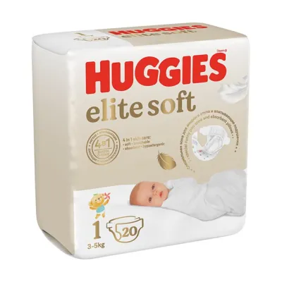 Huggies Elite Soft 1 подгузники (3-5кг), №20
