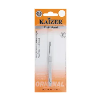 Kaizer пинцет для бровей скошенный матовый