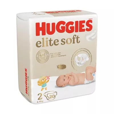 Huggies Elite Soft 2 подгузники (4-6кг), 20шт
