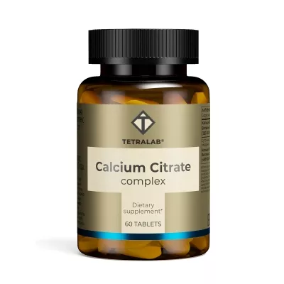 Tetralab Кальция цитрат комплекс таблетки 250мг+150МЕ, №60