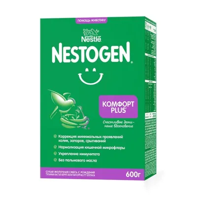 Nestle Nestogen Комфорт PLUS сухая молочная смесь (0+мес), 600г