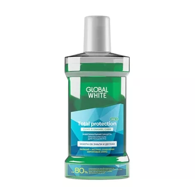 Global white Total Protection ополаскиватель для рта Фруктовый Микс, 300мл