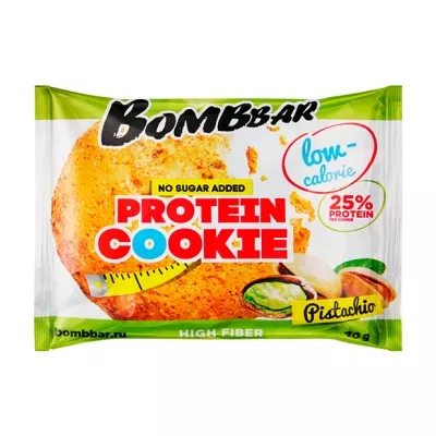 Bombbar печенье неглазированное вкус фисташка, 40г
