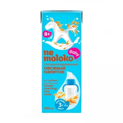 Nemoloko Baby напиток овсяный специализированный (8+мес), 0.2л