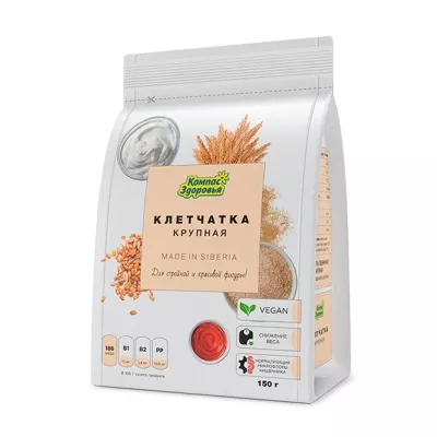 Компас здоровья клетчатка пшеничная крупная, 150г