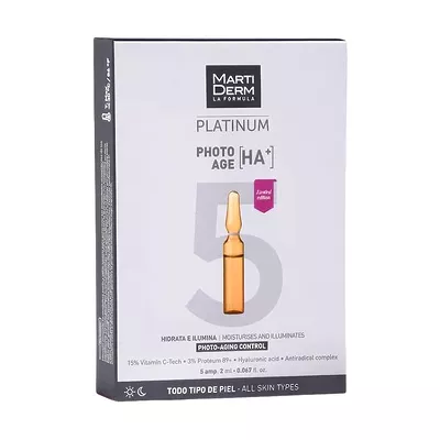 MartiDerm Platinum Photo-age HA+ сыворотка в ампулах, 2мл 5шт