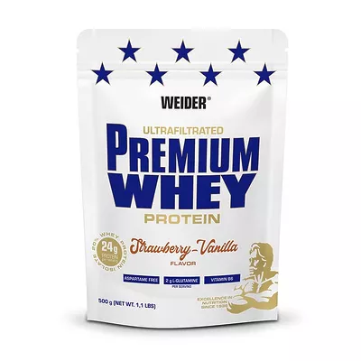 Weider Premium Whey протеин со вкусом клубника-ваниль, 500г