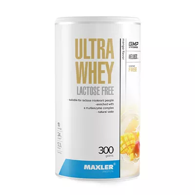 Maxler Utlra Whey Lactose Free сывороточный протеин безлактозный со вкусом манго, 300г
