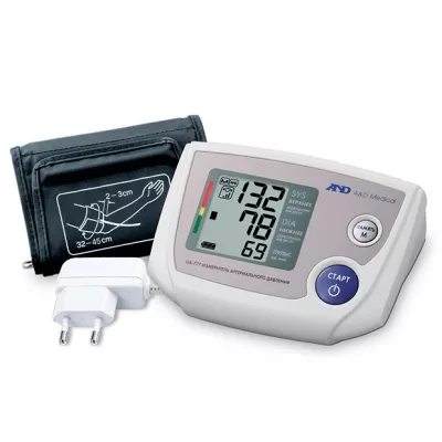 AnD UA-777 тонометр автоматический с адаптером и большой манжетой 32-45 см