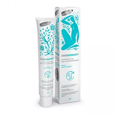 Гинокомфорт гель интимный PH-баланс восстанавливающий с маслом чайного дерева, 50г
