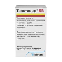 Изображение товара Тиоктацид БВ таблетки п/о 600мг, №30