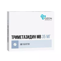 Изображение товара Триметазидин МВ таблетки с пролонг. высвоб. покрыт. п/о 35мг, №60 Озон