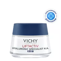 Изображение товара Vichy Liftactiv Supreme / Hyaluronic Specialist ночной крем-уход для лица и шеи против морщин, 50мл