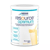 Изображение товара Nestle Resource Optimum питание для детей старше 7 лет и взрослых сухая смесь с ароматом ванили, 400г