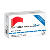 Изображение товара Акатинол Мемантин таблетки покрыт. п/о 20мг, №98