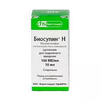 Изображение товара Биосулин Н суспензия д/п/к введ. 100МЕ/мл, 10мл