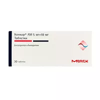 Изображение товара Конкор АМ таблетки 5мг+10мг, №30