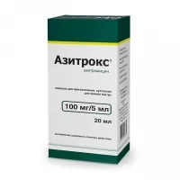 Изображение товара Азитрокс порошок д/пригот.сусп. д/приема внутрь 100мг/5мл, №1