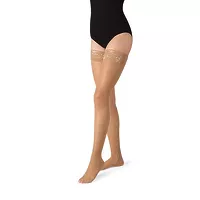 Изображение товара B.Well Orto чулки компрессионные прозрачные с ажурным верхом 2 класс компрессии JW-222 (р.2), цвет Natural
