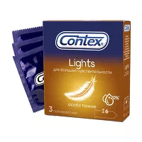 Изображение товара Contex Lights презервативы особо тонкие, 3шт