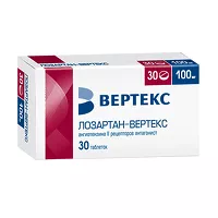 Изображение товара Лозартан-Вертекс таблетки п/о 100мг, №30
