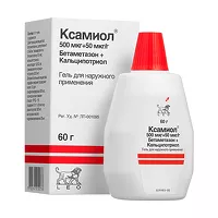 Изображение товара Ксамиол гель д/наружн. прим. 500мкг+50мкг/г, 60г