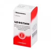 Цефепим порошок д/пригот. р-ра д/инъекций 1г, №1