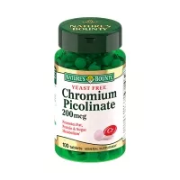 Изображение товара Nature's Bounty Бездрожжевой пиколинат хрома таблетки 200мкг, №100