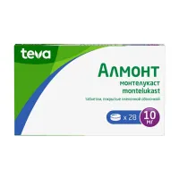 Изображение товара Алмонт таблетки покрыт. п/о 10мг, №28, срок до 01.05.2026