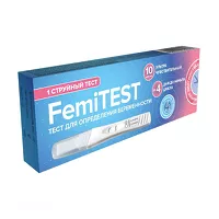 Изображение товара Femitest тест струйный на определение беременности, 1шт