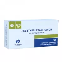 Изображение товара Леветирацетам Канон таблетки покрыт. п/о 1000мг, №30