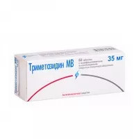 Изображение товара Триметазидин МВ Изварино таблетки с модиф.высв.покрыт.п/о 35мг, №60