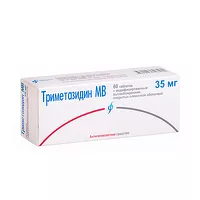 Изображение товара Триметазидин МВ Изварино таблетки с модиф.высв.покрыт.п/о 35мг, №60