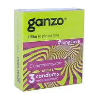 Изображение товара Ganzo Long love презервативы с анестетиком, 3шт