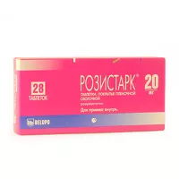 Изображение товара Розистарк таблетки покрыт. п/о 20мг, №28