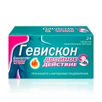 Изображение товара Гевискон Двойное Действие таблетки жевательные мятные, №24