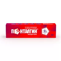 Изображение товара Пенталгин Экстра гель д/наружн. прим. 5%, 50г