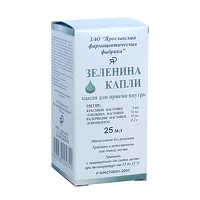 Изображение товара Зеленина капли д/приема внутрь , 25мл Ярославская ф.ф-ка