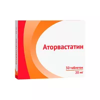 Изображение товара Аторвастатин Озон таблетки покрыт. п/о 20мг, №30