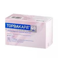 Изображение товара Торвакард таблетки покрыт. п/о 40мг, №30