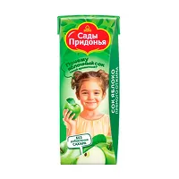 Изображение товара Сады Придонья сок яблоко прямого отжима (4+мес), 125мл