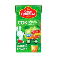 Изображение товара Сады Придонья сок яблоко-вишня осветленный (5+мес), 125мл