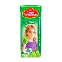 Изображение товара Сады Придонья сок осветленный Яблоко-Виноград (6+мес), 200мл